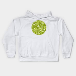 Mosaico Gaudi Verde Kids Hoodie